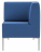 Кресло мягкое угловое "Хост" М-43, 620х620х780 мм, без подлокотников, экокожа, голубое