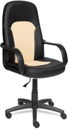 Кресло PARMA кож/зам, черный/бежевый, 36-6/36-34