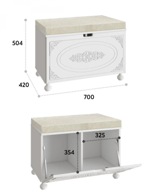 Тумба Ассоль АС-70 белое дерево