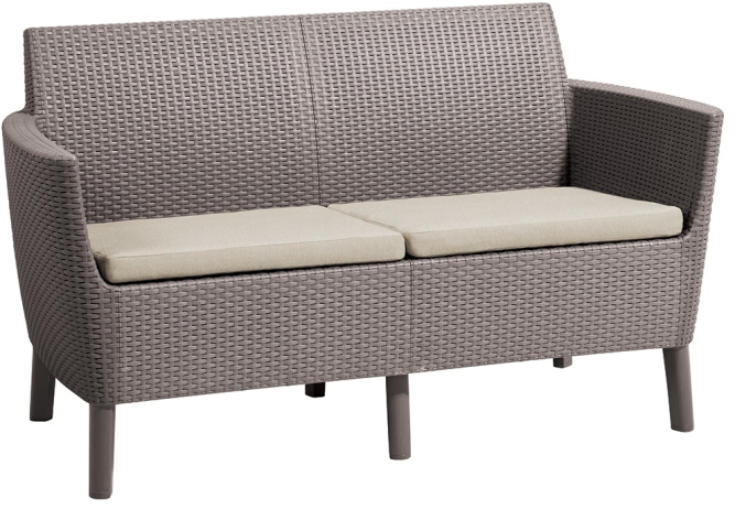 Диван садовый из ротанга Салемо 2-х местный (Salemo 2 Sofa), капучино