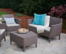 Диван садовый из ротанга Салемо 2-х местный (Salemo 2 Sofa), капучино