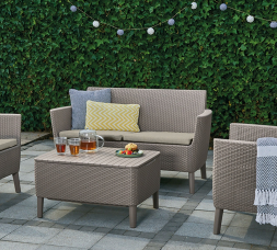 Диван садовый из ротанга Салемо 2-х местный (Salemo 2 Sofa), капучино
