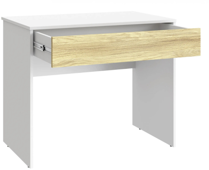 Стол Оскар ОС-25 белый структурный/блэквуд ячменный