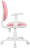 Кресло детское BRABIX "Fancy MG-201W", с подлокотниками, пластик белый, ткань вельветовая, розовое, 533009
