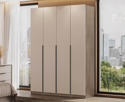 Шкаф 4-створчатый ШК 5 (1600) Дуб Эндгрейн/Меланж