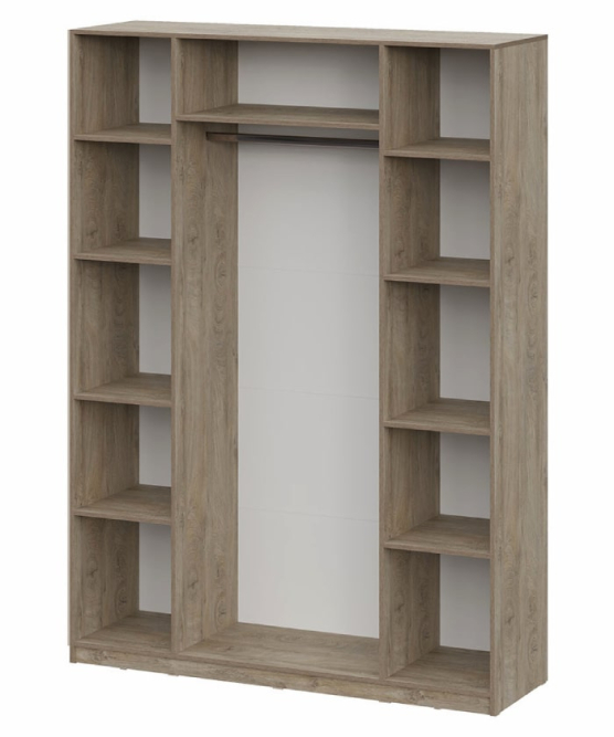 Шкаф 4-створчатый ШК 5 (1600) Дуб Эндгрейн/Меланж