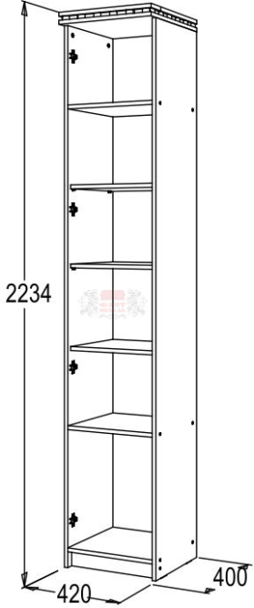 Шкаф 1-но дв. для белья Ольга 13 №2