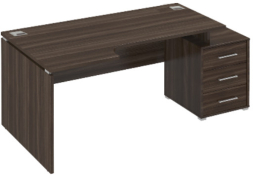 Стол ЛЕВЫЙ эргономичный с тумбой СВ18(СВ14+СВ16+СВ73)