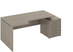 Стол ЛЕВЫЙ эргономичный с тумбой СВ18(СВ14+СВ16+СВ73)