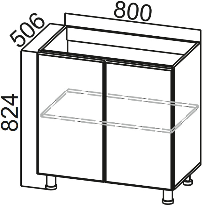 Стол-рабочий 800 (под мойку) Модус