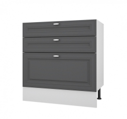 Стол рабочий 800 мм с тремя ящиками Ева