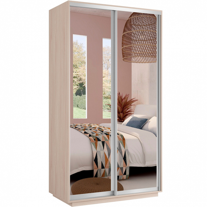 Шкаф-купе Хит (Зеркало) Дуб молочный