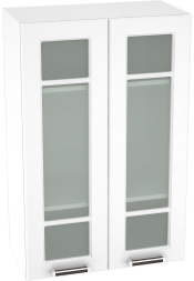Шкаф верхний высокий со стеклом с 2 створками ШВС609 Прага