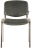 Стул для персонала и посетителей BRABIX "Iso CF-001", хромированный каркас, кожзам серый, 531426