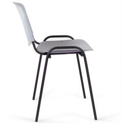 Стул STAFF "Iso Plast CF-009", черный каркас, пластик серый, 532570