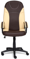 Кресло TWISTER кож/зам, коричневый/бежевый, 36-36/36-34