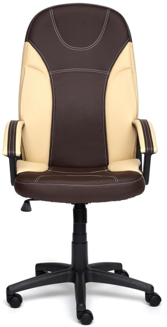 Кресло TWISTER кож/зам, коричневый/бежевый, 36-36/36-34