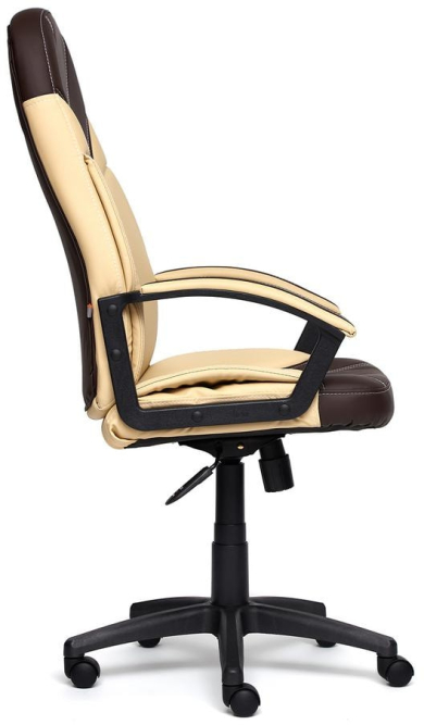 Кресло TWISTER кож/зам, коричневый/бежевый, 36-36/36-34