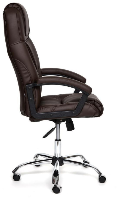 Кресло BERGAMO (хром) кож/зам, коричневый, 36-36