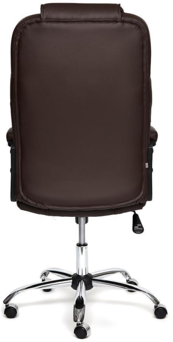Кресло BERGAMO (хром) кож/зам, коричневый, 36-36