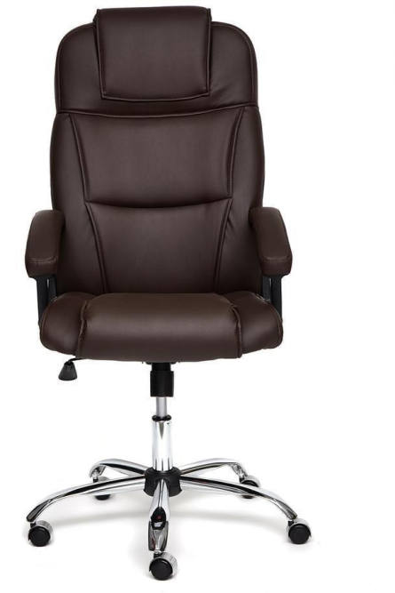 Кресло BERGAMO (хром) кож/зам, коричневый, 36-36