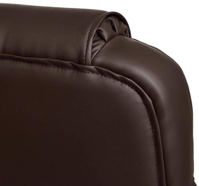 Кресло BERGAMO (хром) кож/зам, коричневый, 36-36