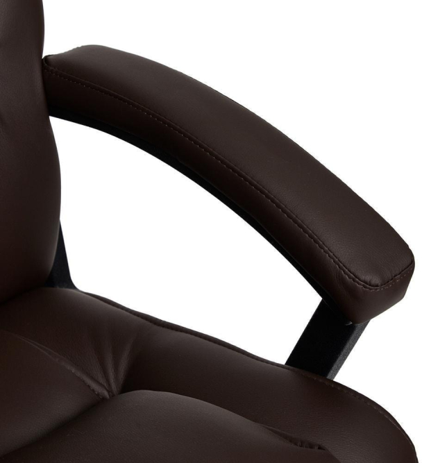 Кресло BERGAMO (хром) кож/зам, коричневый, 36-36