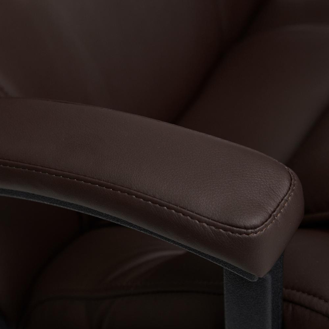 Кресло BERGAMO (хром) кож/зам, коричневый, 36-36