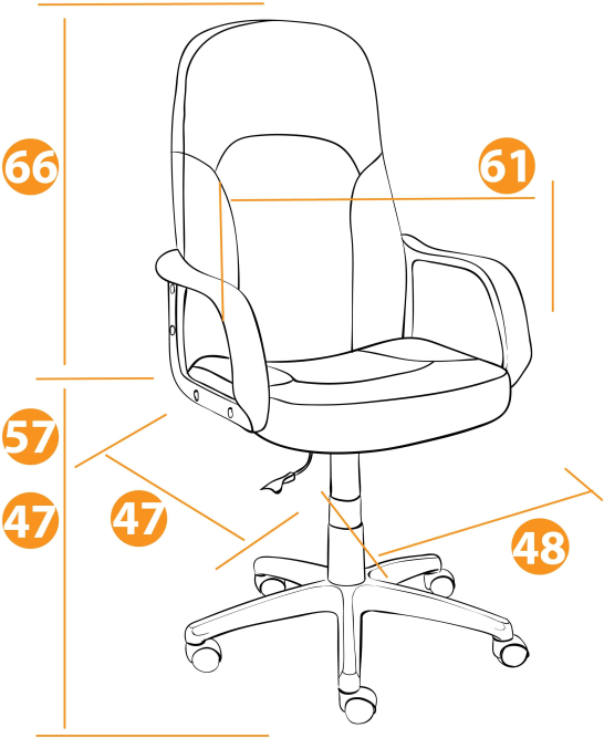 Кресло PARMA флок/ткань, коричневый, 6/TW-24