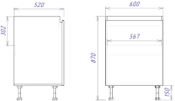 Стол СМ-60 Женева (ЛДСП)