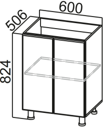 Стол-рабочий 600 (под мойку) Модус