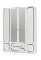 Шкаф распашной &quot;Лак&quot; 4-х дверный  ШР-4 (зеркало)