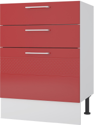 Стол рабочий 600 мм с тремя ящиками B-BOX (Метабоксы) Люкс