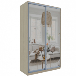 Шкаф-купе Хит (Зеркало) Ясень шимо светлый