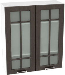 Шкаф верхний высокий со стеклом с 2 створками ШВС809 Прага