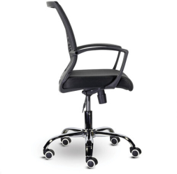 Кресло BRABIX &quot;Wings MG-304&quot;, пластик черный, хром, сетка, черное, 532016