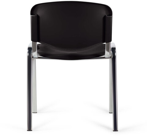 Стул STAFF &quot;Iso Plast CF-009&quot;, хром каркас, пластик черный, 532571