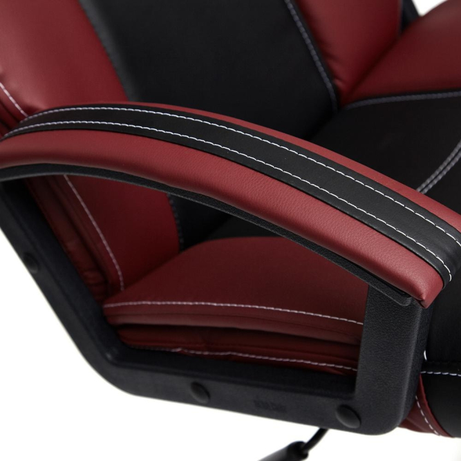 Кресло TWISTER кож/зам, черный/бордо, 36-6/36-7