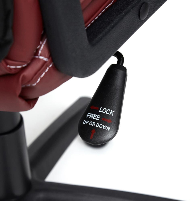 Кресло TWISTER кож/зам, черный/бордо, 36-6/36-7