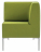 Кресло мягкое угловое "Хост" М-43, 620х620х780 мм, без подлокотников, экокожа, светло-зеленое