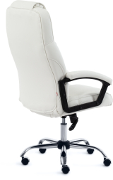 Кресло BERGAMO (хром) кож/зам, белый, 36-01