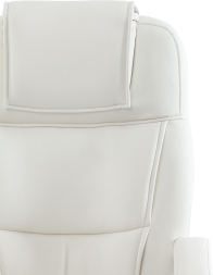 Кресло BERGAMO (хром) кож/зам, белый, 36-01