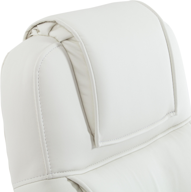 Кресло BERGAMO (хром) кож/зам, белый, 36-01