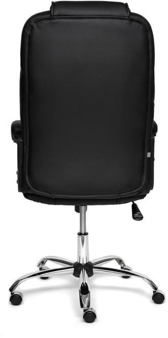 Кресло BERGAMO (хром) кож/зам, черный, 36-6