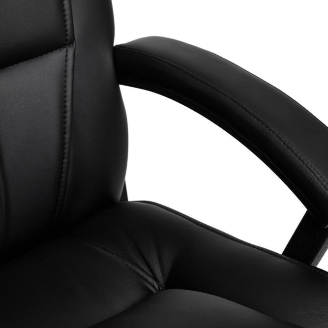 Кресло BERGAMO (хром) кож/зам, черный, 36-6