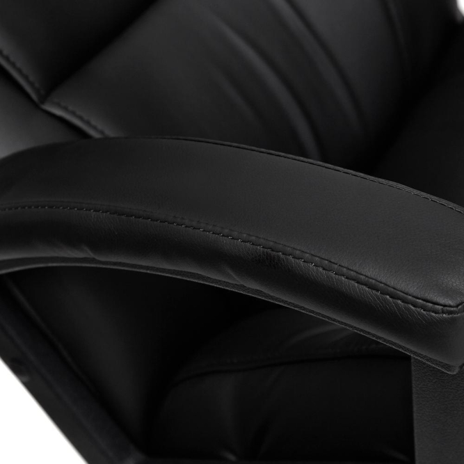 Кресло BERGAMO (хром) кож/зам, черный, 36-6