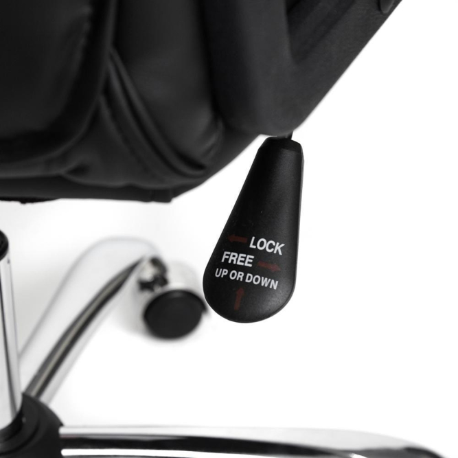 Кресло BERGAMO (хром) кож/зам, черный, 36-6