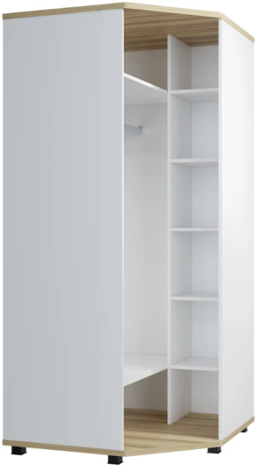 Шкаф угловой Скайлайт СЛ-1К блэквуд ячменный/белый/меренга