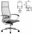 Кресло офисное МЕТТА "К-7" хром, прочная сетка, сиденье и спинка регулируемые, серое