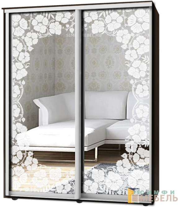 Шкаф-купе 2х дв Стандарт Пескоструй № 67